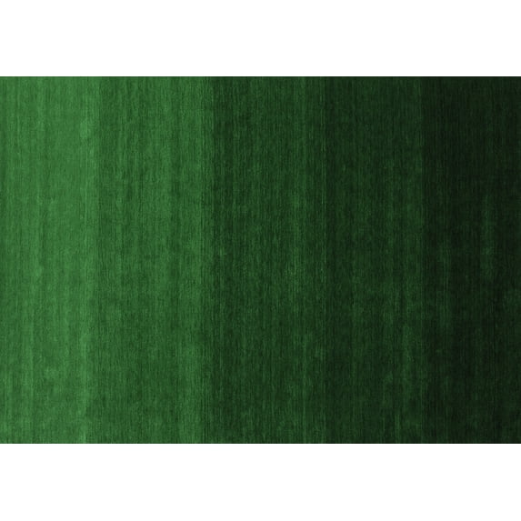 Ahgly Company Indoor Rectangle Abstract Emerald Green Contemporary Area Rugs, 8' x 12'