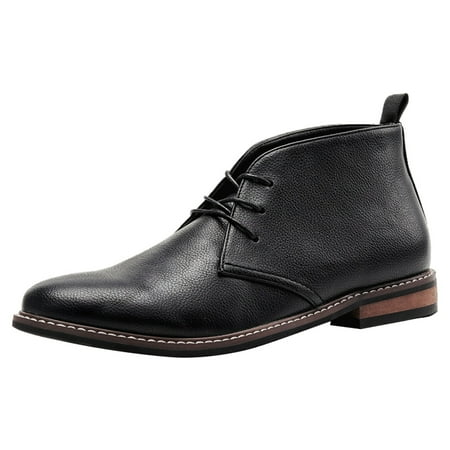 MIASHUI Mens Dress Shoes Classic Business Shoes Vintage Leather Boots For Men Classic Traditional Shoes Black 11.5