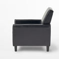 thumbnail image 6 of GDF Studio Paris Bonded Leather Recliner Club Chair, Black, 6 of 12