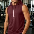 thumbnail image 3 of Stamzod Sleeveless Hoodies for Men Summer Casual Muscle Fit Hooded Sweat Shirt Oversized Workout Hoodie Gym Clothes for Men Wine S, 3 of 7