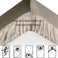 thumbnail image 3 of Juego de sábanas de satén Luxbedding, tamaño king, color topo, 4 piezas, 3 of 6