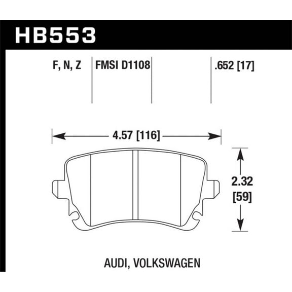 Hawk 06-07 Audi A6 Quattro / 03-04 RS6 / 04-08 S4 HPS Street Rear Brake Pads
