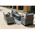 thumbnail image 5 of Moda Furnishings Patio Wicker Classic Seat for Five Gas Firepit Sets in the Outdoor, 5 of 9