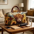 thumbnail image 4 of Cow Plaid Patchwork Travel Bag with Spacious Storage and Adjustable Shoulder Strap for Weekend Gym and Daily Commute Fashion Accessory, 4 of 7