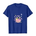 thumbnail image 4 of VBTAPA Easter Bunny T Shirt Womens Cute Rabbit Graphic Tee Shirts Trendy Casual Short Sleeve Crewneck Tops Blue XL, 4 of 5