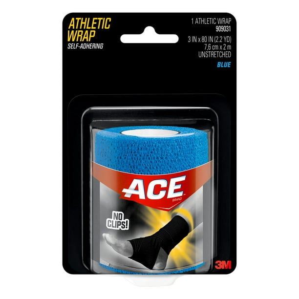ACE Brand SelfAdhering Athletic Wrap, No Clips or Pins Needed, 3" x 5