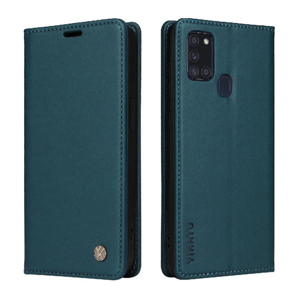 Funda para Samsung Galaxy A21S Estuche de Cuero PU Tipo Cartera con Ranuras para Tarjetas y Cierre Magnético