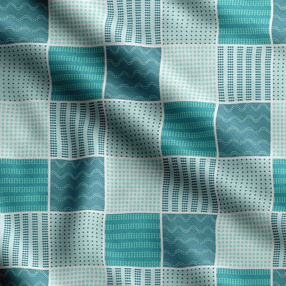 Soimoi Texture Print, Silk Fabric, Decor Sewing Fabric By The Yard 42 Inch Wide,Decorative Fabric For Shirts, Suits, Ties, Blue