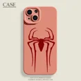 thumbnail image 1 of Marvel Spider Man Phone Case For iPhone 14 15 11 Pro Max XR XS X 7 8 Plus12 13 Mini  Red Spider Logo Soft Silicone Back Cover DMH, 1 of 7