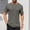Gray, variant on Coorders George Men's Knit Round-Neck Shirt with Short Sleeve, Solid Button Tee for Summer,Gray,M