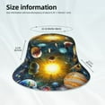 thumbnail image 3 of Lukts Space Planet Print Double-Side-Wear Reversible Reflective Bucket Hat Travel Beach Hat, 3 of 6