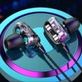 thumbnail image 4 of Wired Headset Dual Driver Stereo Sport Earbuds with Mic, Single Speaker Black, 4 of 4