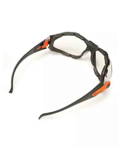 CIRCLE- Elvex Go Specs Safety Glasses / Goggles Clear Anti-Fog Lens With Foam Line Z87.1