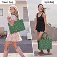 thumbnail image 6 of Large Capacity Tote Bag,Green Christmas Gingerbread Man Pattern Handbag Fashion Luxury Tote Bag,15.7"x13"x 5.1" Inches,Laptop Compatible, 6 of 6