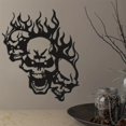 thumbnail image 4 of HELLOYOUNG Vintage Gothic Skull Metal Wall Art Decor Handmade Iron Craft TIKI Bar Home Ornament Holiday Decorations, 4 of 7