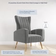thumbnail image 5 of BELLEZE Modern Wingback Accent Lounge Arm Chairs Set of 2 - Kinsley (Gray), 5 of 7