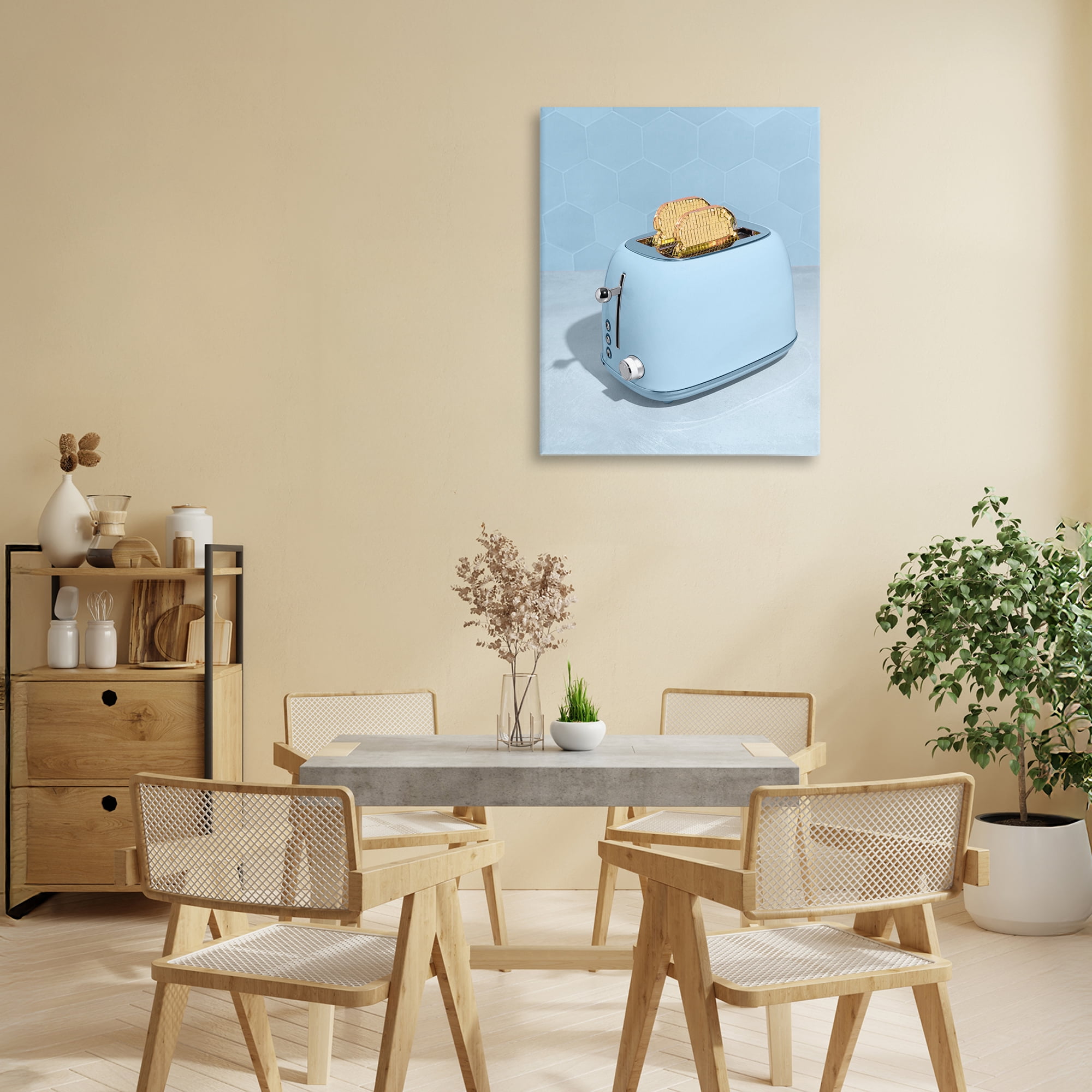 Stupell Industries Golden Disco Toaster Over Canvas Wall Art, design by LISH Creative