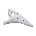 thumbnail image 2 of Ocarina Alto C, instrumento musical profesional con cordón y almacenamiento blanco, 2 of 9