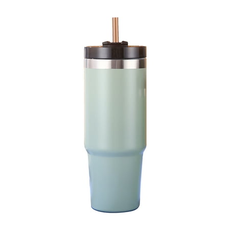 

30oz Insulated Cup with Lid and Straw Reusable 304 Stainless Steel Water Bottle Iced Coffee Bear Travel Mug for Car Gym Fitness