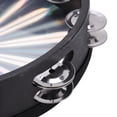thumbnail image 3 of 10in Hand Held Drum Double Row Jingles ABS Reflective Laser Tambourine Percussion, 3 of 8