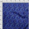 thumbnail image 3 of oneOone Rayon Blue Fabric Tropical Craft Projects Decor Fabric Printed By The Yard 56 Inch Wide, 3 of 5