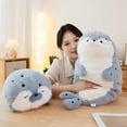 thumbnail image 5 of Hot Kawaii Cartoon Sea Creature Sea Otter Plush Doll Pillow Blue Seal Sea Otter Stuffed Animal Birthday Gift For Boys And Girls, 5 of 10