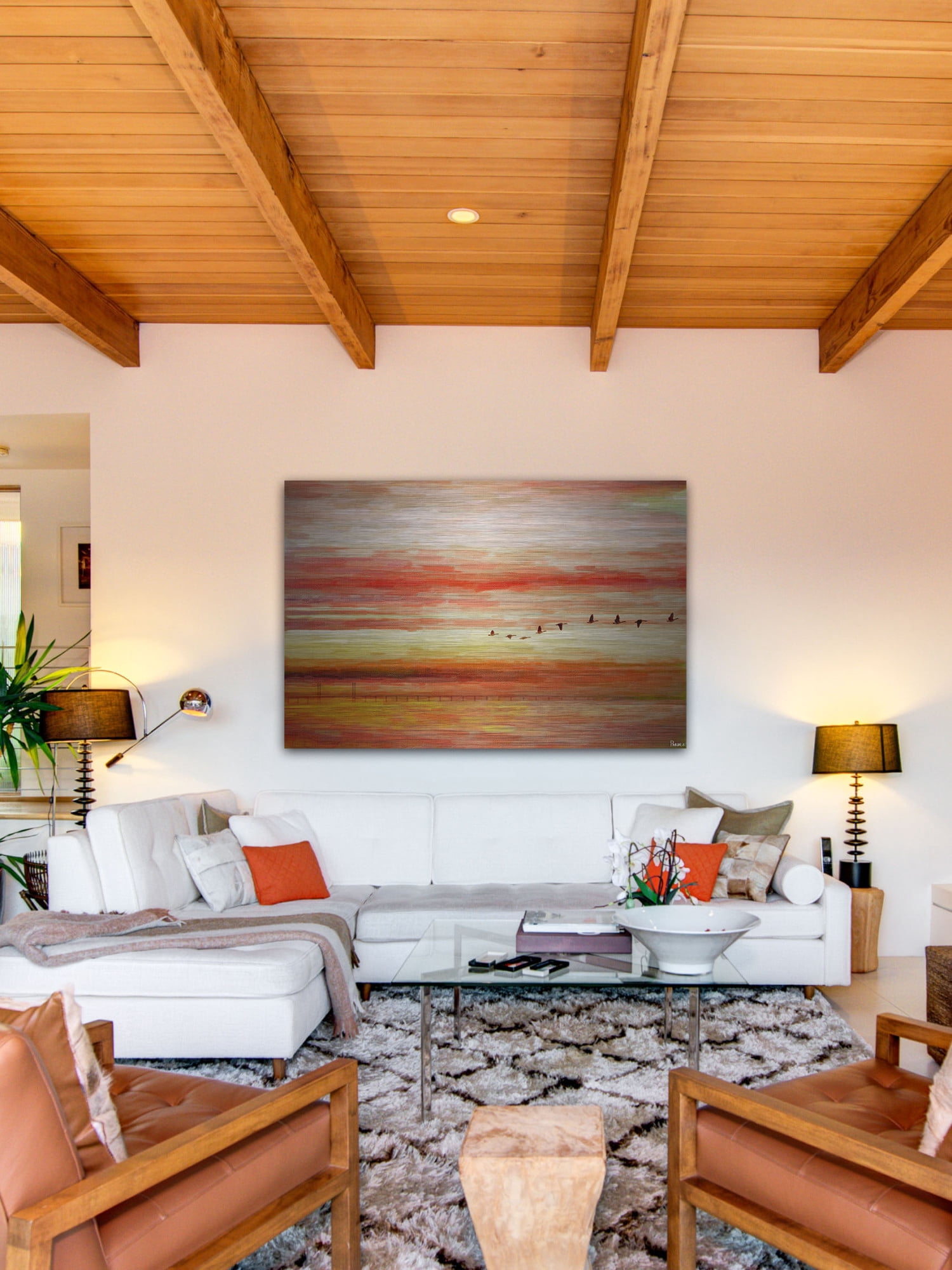 Parvez Taj Flying South Art Print on Brushed Aluminum