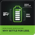 thumbnail image 4 of Greenworks 48V (24V x 2) 520 CFM Brushless Leaf Blower Vacuum w (2) 4.0Ah Battery & Dual Port Charger, 4 of 15