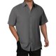 thumbnail image 2 of pstuiky camiseta de hombre, Camisa informal de manga corta con botones y cuello de color liso para hombre ropa de hombre l, 2 of 8