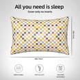 thumbnail image 4 of KLL Colorful Checkered 1 Pattern Silk Pillowcase for Hair and Skin Standard Size 20"X 30" Soft Breathable Pillow Covers for Sleeping, 4 of 6