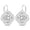 CZ Lever-Back Clover-20MM, variant on LeCalla 925 Sterling Silver Light-Weight Jewelry Diamond-Cut Half-Round Latch-Back Earrings for Women and Teen 13MM