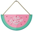 thumbnail image 1 of Eveokoki Watermelon Door Sign Hello Summer Door Hanger Wood Front Door Wreath Decor Wall Hanging Housewarming Gift Home Decor, 1 of 5