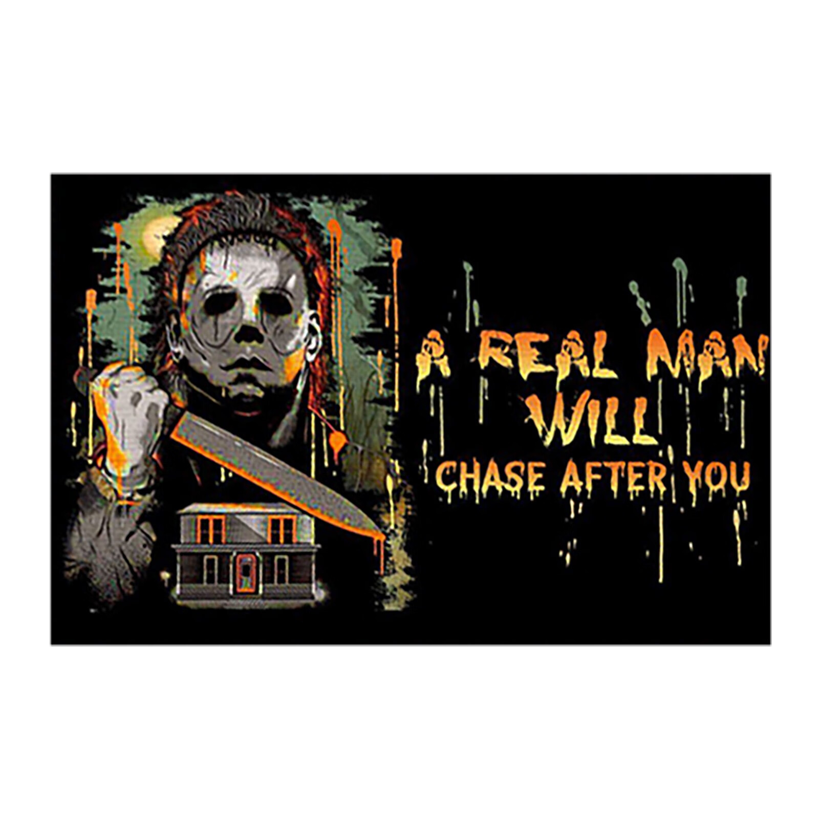Halloween Horror Movie Characters Decorative Doormat Mat