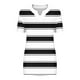 thumbnail image 5 of Mujeres Tops Casual V-Cuello Impreso Oversized Mangas Cortas Camiseta Top, Poliéster Verano Primavera, 5 of 5