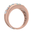 thumbnail image 2 of 1 Carat Diamond Unisex Wedding Band Ring in 14K Rose Gold (Ring Size 6.75) (SI1-SI2 Clarity), 2 of 5