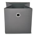 Mainstays Collapsible Fabric Cube Storage Bins (10.5" x 10.5"), 4 pack, Grey Flannel