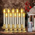 thumbnail image 1 of Velas de ventana sin llama Bociks LED con temporizador remoto, 10 unidades, 1 of 9