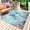 Blue Teal Red, variant on Coastal Turtle Blue Outdoor Rug 3x5 Ft - Reversible Patio Rug Outdoor Camping Rugs, Summer Beach Nautical Coral Starfish Indoor Outdoor Area Rugs, Non-Slip Outdoor Carpet Runner for Deck/Porch