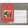 Crossed Skis - Deluxe 5x7 Personalized Holiday Christmas Card