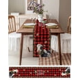 thumbnail image 6 of Table Runners 60 Inches Long Dress Scarves, Christmas Farmhouse Kitchen/Dining Table Runner, Small Coffee Tablerunners, Winter Cow Snowflake Red Black Buffalo Plaid 13x60 Inch, 6 of 7