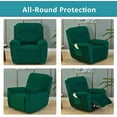 thumbnail image 4 of Velvet Recliner Cover 4 Pieces Printed Lazy Boy Chair Covers Recliner Sofa Slipcover Anti-Slip Fitted Furniture Protector with Elastic Bottom, 4 of 7
