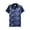 Navy, variant on Ma Croix Mens Short Sleeve Pattern Printed Slim Polo Shirt