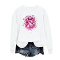 thumbnail image 4 of Yangnuo Womens Breast Cancer Sweatshirts Women's Long-sleeved Round Neck Pullover Casual Printed Loose Sweatshirt, 4 of 4