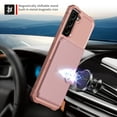 thumbnail image 5 of Nalacover Wallet Case for Samsung Galaxy S22 Multifunctional Design Back Case, Rugged PC Luxury PU Leather Magnetic Car Mount Cover with Card Slots Holder Shockproof Lens Protective Case,Rosegold, 5 of 7