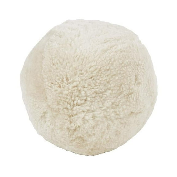 Saro Lifestyle Fleece Fantasy Sheepskin Ball Throw Poly Filled Throw Pillow