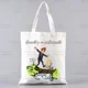 thumbnail image 4 of Good Omens Crowley inefable David bolso de compras para mujer, bolso de mano ecológico reutilizable, bolso de mano Retro grande, bolso de compras para mujer, 4 of 5