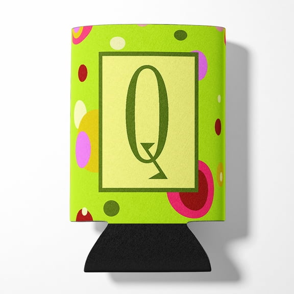 Carolines Treasures CJ1010-QCC Letter Q Initial Monogram - Green Can or Bottle Hugger