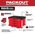 thumbnail image 4 of Caja organizadora de herramientas Milwaukee Packout de 4 cajones 48-22-8444, 4 of 6