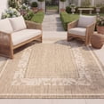 thumbnail image 3 of Safavieh Courtyard Elija Botanical Indoor/Outdoor Area Rug, Brown/Natural, 8' x 11', 3 of 10