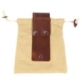 thumbnail image 2 of Wmhnj Bolsa de lona encerada con correa de cuero - Bolsa plegable de 8,5 x 7 pulgadas para cazar setas, recolectar frutas y guardar equipo para exteriores, 2 of 9